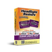 헤드라이트 복원 키트 코팅 렌즈 클리닝 와이프 / Clear Lights Tech Headlight Restoration Kit, 1개