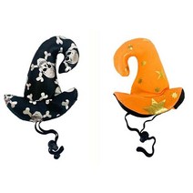 파티생각 펫 미니 고급마녀 모자 머리띠, 블랙_해골/보험 가입, 블랙_해골/보험 가입