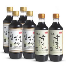 [신앙촌] 양조간장 요리비법 1호(생명물간장 860mL×4국간장 860mL×2), 단일속성, 없음