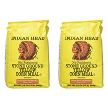 Indian Head Stone Ground Yellow Corn Meal 인디안 헤드 스톤 그라운드 옐로우 콘 밀 32oz(907g) 2팩