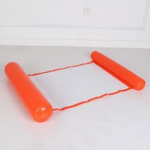 이동식 에어 풀장 PVC Summer Inflatable Floating Row Swimming Pool Water Hammock Air Mattresses Bed S, 06 주황색