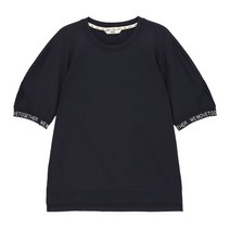 지센 레터링 소매 반팔 티셔츠 LSTSM574 NA