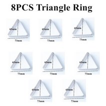 SHENHONG 생과자 타트 금형 디저트 팬 실리콘 케이크 곰팡이 굽기 무스 Tartlet 장식, [25] 8PCS Triangle Ring
