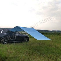 중고 루프탑 텐트 루프 렌탈 하드탑 차량용 SUV 자동차 쉼터 그늘 캠핑 사이드 지붕 상단 천막 방수 UV 휴대용 옥상 비 캐노피, [12] Sky blue 300x150cm