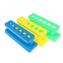 지지대 뷰렛 스탠드 실험실 테스트 튜브 선반 플라스틱 랙 거치대 학교 용품, Yellow