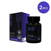 [브레인랩] 2BOX 정품 릴렉스알파 스트레스 긴장완화 아미노산 영양제 테아닌, 800mg, 2박스,60정