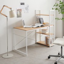 데코라인 에이더 조립식 1600 h형 책상 학생 컴퓨터 테이블, 화이트