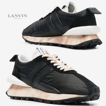 랑방 BUMPR 범퍼 빈티지 나일론 칼프스킨 여성 스니커즈 BK