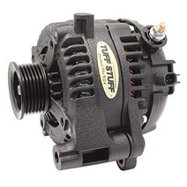 Alternator 250 amp 12V External Regulator 6 Rib Serpentine Pulley Black Wrinkle Jeep Wrangler, 1