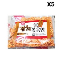 맛있는 김치볶음밥(엄지 300g)X5 업소용 식당용 식자재 소스 분말 양념, 단일 수량