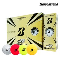 [석교정품] 브리지스톤 e12 컨택트 골프공_3피스, 옐로우, 12구