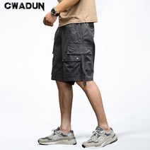 Cwadun 여름 카고 팬츠 트레이닝 반바지 남