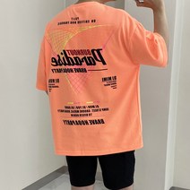 데일트 남자 오버핏 프린팅 반팔 티셔츠