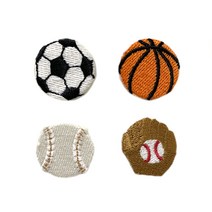 DiIY열접착 스포츠 자수 와펜 축구공 와펜 야구공 농구공패치, 축구공2개입