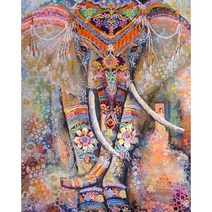 Sunburst Wonder 동물 유화 그리기 캔버스 숫자DIY 세트 40*50cm, 40X50CM, AO142
