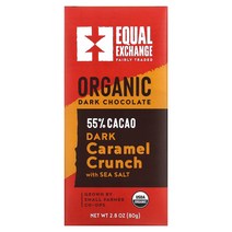 이퀄 엑스체인지 오가닉 다크 초콜릿 캐러멜 크런치 씨솔트 카카오 55% 80g