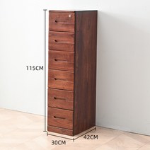 [ EVENT 1+1 한개더 3일총알배송 ]이동식 오동나무 원목 틈새수납장 슬림 서랍장 25 30cm, 밤색