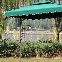 식당 업소용 야외 파라솔 대형 휴게실 정원 카페, 버건디