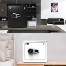 마켓유누 대형금고 사무실 사무용 서류 가정용 현금보관함 보관, 지문 비밀번호-50CM 블랙