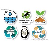 STEA 지구를 지켜라 환경보호 리사이클링 스티커SET 스티커, 05 지구를 지켜라 E