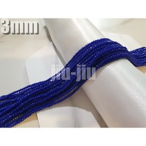 지우지우 크리스탈 론델 컷팅 비즈 3mm 28색 / DIY 비즈공예 동백이반지 마스크스트랩 팔찌 만들기 재료 투명 반투명 불투명 비비드 시드, 19) 사파이어 불투명