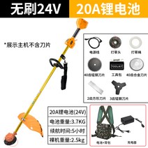 가벼운 배낭 전기 충전식 예초기 잔디 깎는 기계 군용, 1800W20A 리튬 배터리5시간 사용