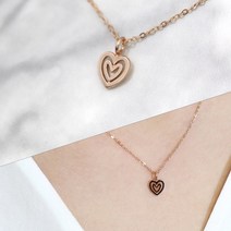 미미민 14k 18케이 심플 금 체인 데일리 20대초 중반 30대후반 여자친구 생일선물 명품 더블하트 펜던트 목걸이 하틴하