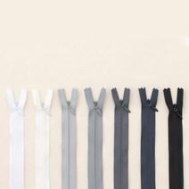 소잉데일리 콘실지퍼 바지지퍼 청바지지퍼 모음전_ 15cm~100cm 160여종, 44 화이트, 9. 콘실지퍼_60cm(26~50)