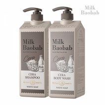 밀크바오밥 세라 샴푸+바디워시 화이트솝, 1200ml, 1세트