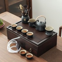 다기보관함 목재 보관함 세트 다도 쟁반 티 찬합, tpye 4