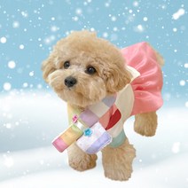 [핸드메이드 100%] 멍보스 애설화 강아지 애견 추석 설날 한복 케이프 목도리