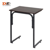 도리퍼니처 슬림 테이블 / 화이트 다크 브라운 노트북 수납 사이드 다용도 식탁, 다크브라운