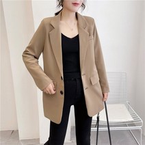 블레이저 여성용 캐주얼 올매치 시크한 우아한 심플한 오피스 레이디