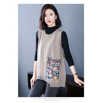 가을 아우터 조끼 여 엄마 빅사이즈 여성 니트 조끼