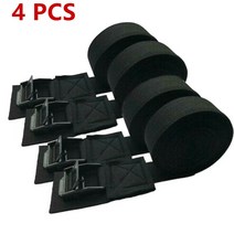 루프바스켓 가로바 루프랙 자동차 4pcs 루프 랙 타이 다운 스트랩 버클 수하물 카약, 검은색, 협력사