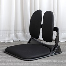 EN-100 좌식 의자 등받이 바닥 교정 듀오백 허리 바른434789 L5, 그린434789 L5