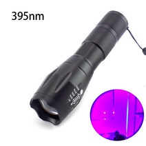 후레쉬 손전등 작업등 365nm 395nm 고출력 uv led 손전등 줌 형광 블랙 라이트 자외선 18650 감지 용 플래시 램프 라이트 토치 299