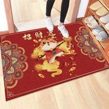 거실러그 거실러그 호랑이의 해 가정용 진입문매트 침실문 말수가 적다 카페트 욕실 물흡수 발매트 미끄럼방지패드
