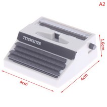 레트로 타자기 복고 빈티지 카페소품 감성 아날로그 1:12 인형 집 미니 시뮬레이션 빈티지 타자기 미니어처, 04 Dollhouse typewriter