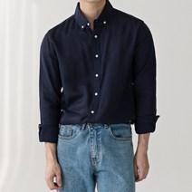 스타일에스 남성 빅사이즈 무지 린넨 셔츠 봄 여름 긴팔 얇은 남방 와이셔츠