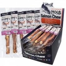 DHA함유 애견 피모건강 연어 꽈배기 20p 반려견간식 훈련용 칭찬 육포 져키 건조식 맛좋은 강쥐용 맛있는