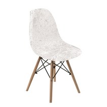 에펠 카페 업소용 식탁 1인용 원목 디자인 체어 인테리어의자 반짝이 벨벳 쉘 소프트 패브릭 의자 카페, 02 en white