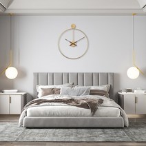 세련된벽시계 유니크한시계 유럽풍 저소음 모던 특이한 고급 거실벽 클락, 스페인 워치 블랙 40cm