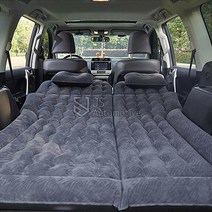 JS automotive 차박매트리스 반폴딩 접이식매트리스 시거잭 에어펌프 SUV 에어매트 캠핑 필수용품, 그레이