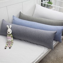 프리마베라 쿨스킨 선염 시어서커 바디필로우 솜포함 35x130cm, 04.라인챠콜