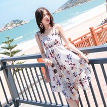 쉬폰 호피 휴양지 베트남 해외여행여름옷 동남아 휴양지룩 원피스 신슬기 프릴 해변 보헤미안 신행룩 오프숄더