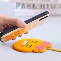 아트박스/더블유아이 카카오프렌즈 실리콘 무선 충전패드, 어피치, 1개