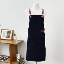 드로우데이즈 디자인 카페 바리스타 공방 주방 미용 다용도 방수앞치마, 블랙, 1개