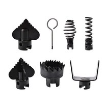 하수구뚫음기계 배수구 싱크대 하수구막힘 뚫어뻥드레인 드릴 커터 헤드 7 개 분리형 오거 파이프 막힘, 한개옵션0