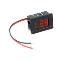 볼트메타 케이스형 DC5-120V 전압게이지 매립형 LED, NG098. 2선 레드 소형, 1개